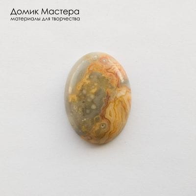 K-K-002446 - агат кружевной, кабошон, натуральный камень, Мексика, 30х22х5 мм