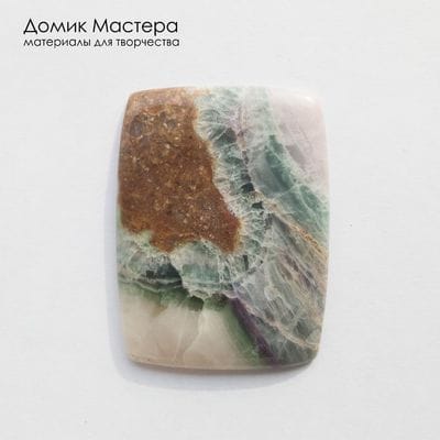 K-K-002465 - флюорит, кабошон, натуральный камень, Россия, 51х38х4мм