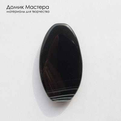 K-Bus-001112 - агат, бусина, натуральный камень, тонирован, 50х27х6мм