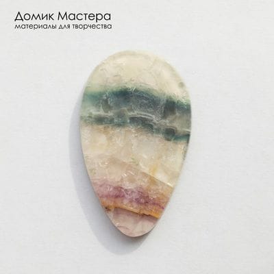 K-K-002464 - флюорит, кабошон, натуральный камень, Россия, 50х30х4мм